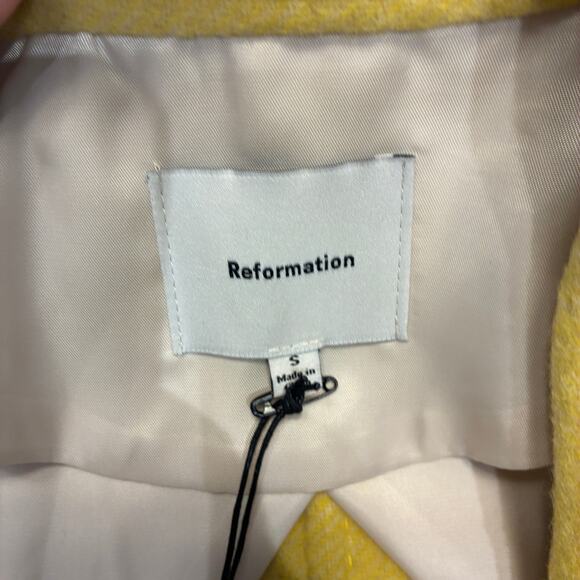 NWT Reformation Wyatt Double Faced Wool Coat Small - Picture 8 of 12